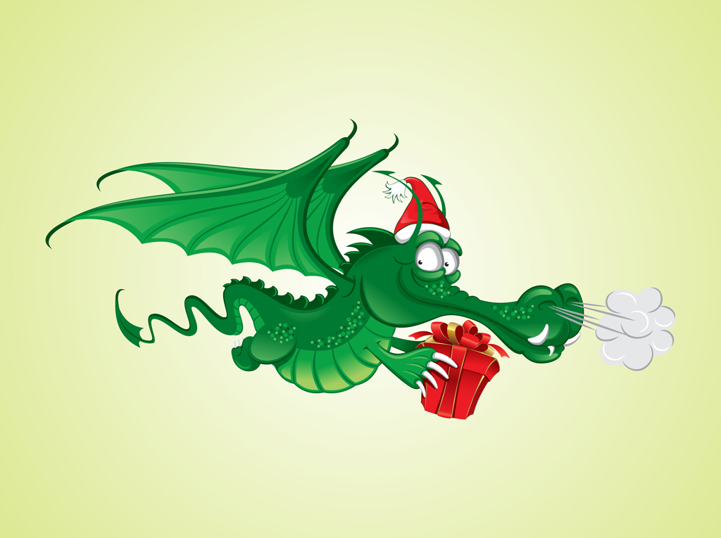 Vector-Christmas-Dragon